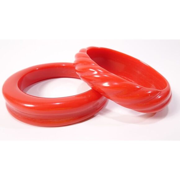 Neiman Marcus Lee Angel Resin BANGLE Bracelet Set of 2 Bracelet Set NWT 256 - Picture 2 of 10